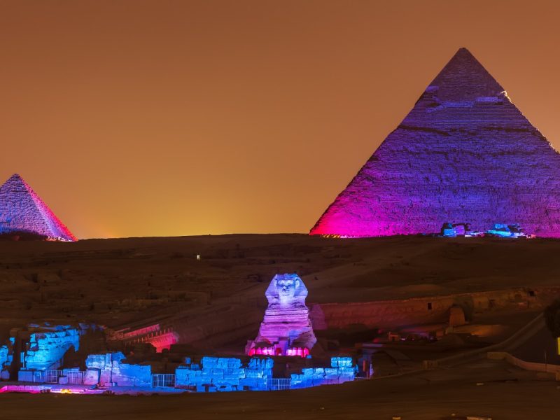 SOUND AND LIGHT SHOW AT GIZA PYRAMIDS 