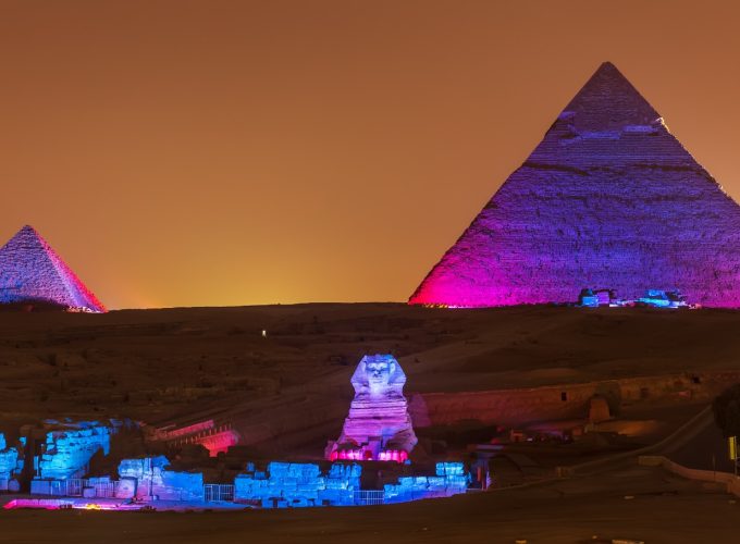 SOUND AND LIGHT SHOW AT GIZA PYRAMIDS 